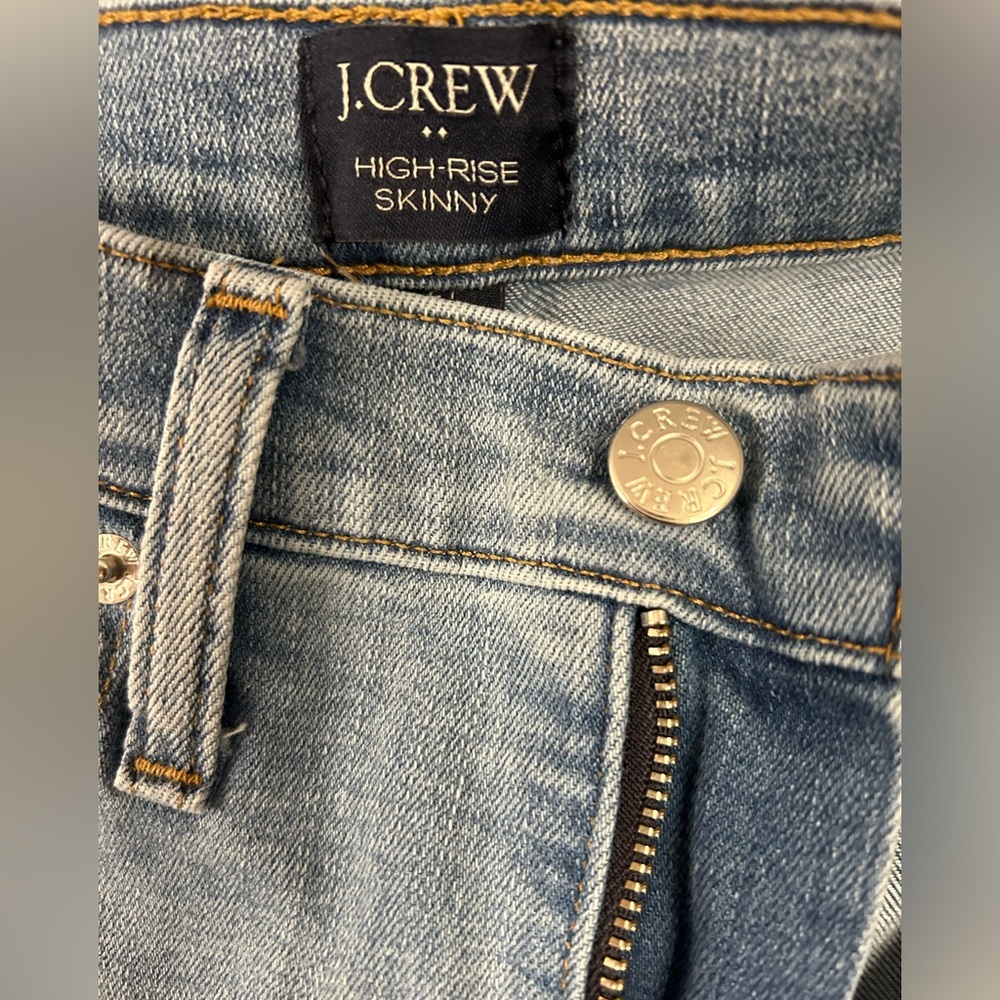 J CREW Women's High Rise Skinny Light Wash Jeans Size 27 - Picture 1 of 12